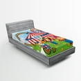 thumbnail image 1 of Ambesonne Vintage Fitted Sheet, Fun Circus Scene Clowns, Twin XL Size, Multicolor, 1 of 3