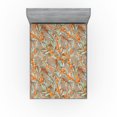 thumbnail image 1 of Ambesonne Vintage Fitted Sheet, Leaves Sea Buckthorn Berry, Queen Size, Dark Orange Pale Green, 1 of 5