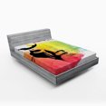 thumbnail image 1 of Ambesonne Vintage Fitted Sheet, London Fashion Lady, Full Size, Multicolor, 1 of 2