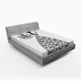 thumbnail image 1 of Ambesonne Vintage Fitted Sheet, Love Country Wedding, Full Size, Charcoal Grey White, 1 of 2