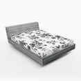 thumbnail image 1 of Ambesonne Vintage Fitted Sheet, New Modern Art, Full Size, White and Black, 1 of 3
