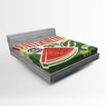 thumbnail image 1 of Ambesonne Vintage Fitted Sheet, Old Faded Funny Graphic, Queen Size, Green Red Ecru, 1 of 2