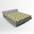 thumbnail image 1 of Ambesonne Vintage Fitted Sheet, Old Hydrangea Flowers, Full Size, Yellow Grey Green, 1 of 2