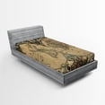 thumbnail image 1 of Ambesonne Vintage Fitted Sheet, Old Map World, Twin Size, Multicolor, 1 of 2