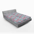 thumbnail image 1 of Ambesonne Vintage Fitted Sheet, Oriental Spring Flowers, Full Size, Pink Pale Blue, 1 of 3