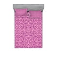 thumbnail image 1 of Ambesonne Vintage Fitted Sheet & Pillow Sham Set, Abstract Ethnic, Full, Magenta Pink, 1 of 2