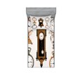 thumbnail image 1 of Ambesonne Vintage Fitted Sheet & Pillow Sham Set, Antique Clocks Pattern, Twinxl, Umber and Beige, 1 of 2