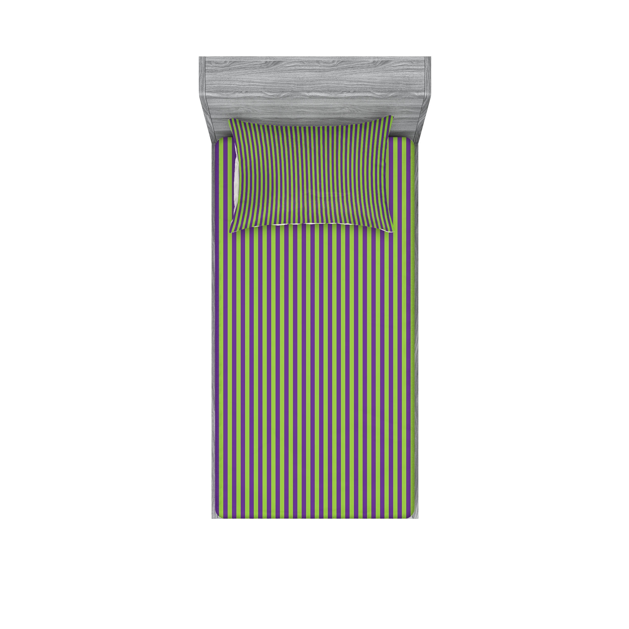 Ambesonne Microfiber Striped Sheet Set