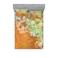 thumbnail image 1 of Ambesonne Vintage Fitted Sheet & Pillow Sham Set, Blur Paper Background, Full, Green Mustard, 1 of 2