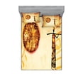 thumbnail image 1 of Ambesonne Vintage Fitted Sheet & Pillow Sham Set, Brown Tribe Art, Queen, Brown Tan, 1 of 2