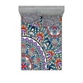 thumbnail image 1 of Ambesonne Vintage Fitted Sheet & Pillow Sham Set, Circular Floral, Queen, Multicolor, 1 of 2