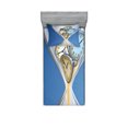 thumbnail image 1 of Ambesonne Vintage Fitted Sheet & Pillow Sham Set, Clock Sand, Twin, Blue and Sand Brown, 1 of 2