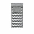thumbnail image 1 of Ambesonne Vintage Fitted Sheet & Pillow Sham Set, Gradient Retro Lines, Twin, Charcoal Grey, 1 of 2