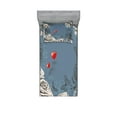 thumbnail image 1 of Ambesonne Vintage Fitted Sheet & Pillow Sham Set, Grunge Rose Petal Heart, Twinxl, Slate Blue Grey, 1 of 2