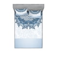 thumbnail image 1 of Ambesonne Vintage Fitted Sheet & Pillow Sham Set, Lace Details, Queen, Slate Blue Seafoam, 1 of 2