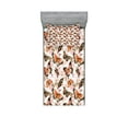 thumbnail image 1 of Ambesonne Vintage Fitted Sheet & Pillow Sham Set, Love Letters Watercolor, Twinxl, Vermilion Peach Black, 1 of 2