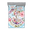 thumbnail image 1 of Ambesonne Vintage Fitted Sheet & Pillow Sham Set, Nautical Anchor Marine, Queen, Multicolor, 1 of 2