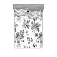 thumbnail image 1 of Ambesonne Vintage Fitted Sheet & Pillow Sham Set, New Modern Art, Full, White and Black, 1 of 2