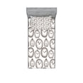 thumbnail image 1 of Ambesonne Vintage Fitted Sheet & Pillow Sham Set, Pocket Wath with Number, Twinxl, Brown, 1 of 2