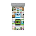 thumbnail image 1 of Ambesonne Vintage Fitted Sheet & Pillow Sham Set, Retro Cassette Collage, Twinxl, Green Blue, 1 of 2