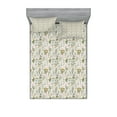 thumbnail image 1 of Ambesonne Vintage Fitted Sheet & Pillow Sham Set, Retro Garden Art with Herbs, Queen, Multicolor, 1 of 2