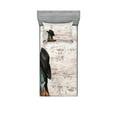thumbnail image 1 of Ambesonne Vintage Fitted Sheet & Pillow Sham Set, Rodeo Cowboy Grunge Hat, Twinxl, Black Brown, 1 of 2