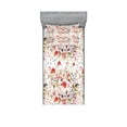 thumbnail image 1 of Ambesonne Vintage Fitted Sheet & Pillow Sham Set, Romantic Feminine Spring, Twin, Multicolor, 1 of 2