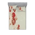 thumbnail image 1 of Ambesonne Vintage Fitted Sheet & Pillow Sham Set, Rose Antique Flowers, Full, Beige Cream Red, 1 of 2