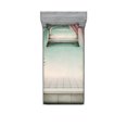 thumbnail image 1 of Ambesonne Vintage Fitted Sheet & Pillow Sham Set, Royal Balcony Imaginary, Twin, Mint Green Rose Coconut, 1 of 2
