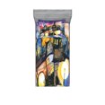 thumbnail image 1 of Ambesonne Vintage Fitted Sheet & Pillow Sham Set, Town Night Watercolor, Twinxl, Multicolor, 1 of 2
