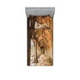 thumbnail image 1 of Ambesonne Vintage Fitted Sheet & Pillow Sham Set, Wall, Twinxl, Beige, 1 of 2