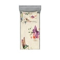 thumbnail image 1 of Ambesonne Vintage Fitted Sheet & Pillow Sham Set, Wings Moth Transformation, Twinxl, Multicolor, 1 of 2