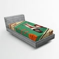 thumbnail image 1 of Ambesonne Vintage Fitted Sheet, Retro Motorbike Words, Twin Size, Multicolor, 1 of 2