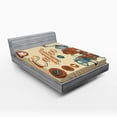 thumbnail image 1 of Ambesonne Vintage Fitted Sheet, Truck Coffee Grinder, Queen Size, Cream Orange Grey, 1 of 2
