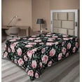 thumbnail image 1 of Ambesonne Vintage Flat Bedding Sheet Soft Top Sheet, Continuous Roses Romantic, Twin XL, Soft Pink and Hunter Green, 1 of 1