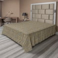 thumbnail image 1 of Ambesonne Vintage Flat Bedding Sheet Soft Top Sheet, Flourishing Floral Art Deco, King, Mustard and Dark Grey, 1 of 1