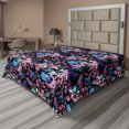 thumbnail image 1 of Ambesonne Vintage Flat Bedding Sheet Soft Top Sheet, Garden Flowers Floral Art, Queen, Dried Rose and Dark Violet, 1 of 1