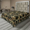 thumbnail image 1 of Ambesonne Vintage Flat Bedding Sheet Soft Top Sheet, Leopard Print Motif Retro, Queen, Pale Brown Mustard and Black, 1 of 1