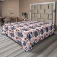 thumbnail image 1 of Ambesonne Vintage Flat Bedding Sheet Soft Top Sheet, Poppy Flowers Botanical Art, California King, Dark Ceil Blue and Blush, 1 of 1