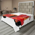 thumbnail image 1 of Ambesonne Vintage Flat Sheet, Hippie Urban Scooter, Full Size, Red Orange, 1 of 1