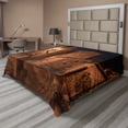 thumbnail image 1 of Ambesonne Vintage Flat Sheet, Medieval Town Street, King Size, Tan, 1 of 1