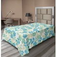 thumbnail image 1 of Ambesonne Vintage Flat Sheet, Nostalgic Flower Summer, Twin Size, Almond Green Pale Yellow, 1 of 1