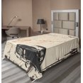 thumbnail image 1 of Ambesonne Vintage Flat Sheet, Old Fashioned Car Art, Twin Size, Beige Black, 1 of 1