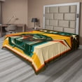thumbnail image 1 of Ambesonne Vintage Flat Sheet, Retro Old Music Jukebox, King Size, Earth Yellow Olive Green, 1 of 1