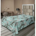 thumbnail image 1 of Ambesonne Vintage Flat Sheet, Royal Flower Arrangements, Twin Size, Seafoam Rosewood, 1 of 1