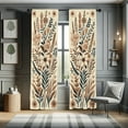 thumbnail image 1 of Ambesonne Vintage Floral Curtains 2 Panel Set, Garden of Nostalgia, Pair of - 28" x 95", Eggshell Umber Slate Blue, 1 of 4