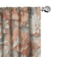 thumbnail image 1 of Ambesonne Vintage Floral Curtains, Orange White Flowers, Pair of 28"x63", Salmon Pale Tan, 1 of 5