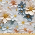thumbnail image 1 of Ambesonne Vintage Floral Fabric by the Yard Upholstery, Plumeria Like Nature, 10 Yards, Blue Grey Earth Yellow, 1 of 1