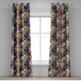 thumbnail image 1 of Ambesonne Vintage Floral Grommet Curtain, Art Nouveau Flower, 50"x72", Pale Eggplant Grey Teal, 1 of 5