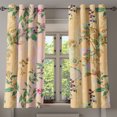 thumbnail image 1 of Ambesonne Vintage Floral Grommet Curtain, Blossoming Romance, 50"x60", Peach Pale Pink, 1 of 5